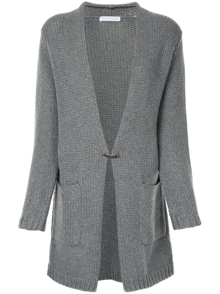 Fabiana Filippi Long Chunky Knit Cardigan - Grey