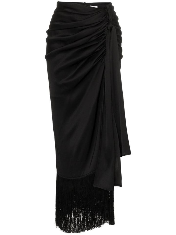 Magda Butrym Asti Wrap Silk Skirt - Black