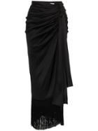 Magda Butrym Asti Wrap Silk Skirt - Black