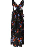 No21 Floral Print Dress, Women's, Size: 44, Black, Cotton/silk