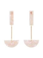 Iuo Marbled Geometric Drop Earrings - Pink
