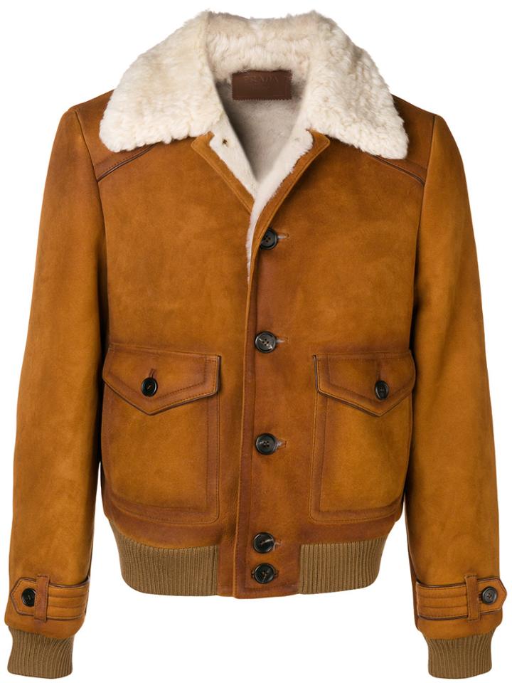 Prada Shearling Jacket - Yellow & Orange