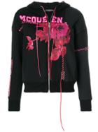Alexander Mcqueen Floral Logo Sweatshirt - Black