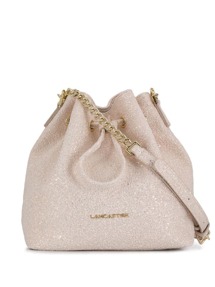 Lancaster Glitter Detail Bucket Bag - Pink