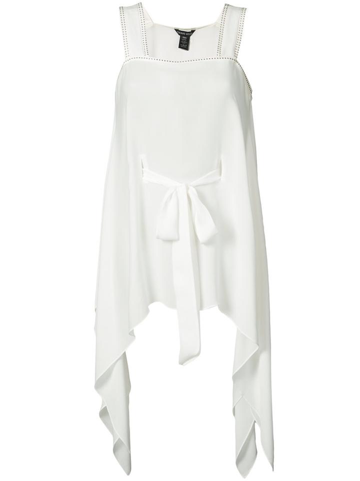 Thomas Wylde - Ranunculus Blouse - Women - Silk/leather - S, White, Silk/leather