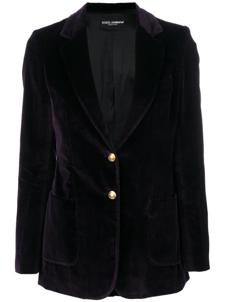 Dolce & Gabbana Single Breasted Blazer - Pink & Purple