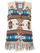 Coohem Native Style Jacquard Vest - Multicolour