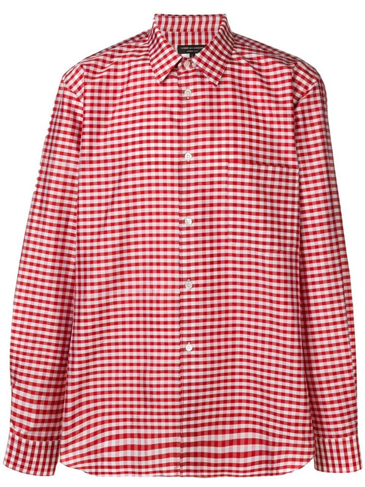 Comme Des Garçons Homme Plus Gingham Silk Shirt - Red