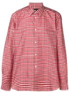 Comme Des Garçons Homme Plus Gingham Silk Shirt - Red