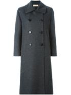 Marni Double Breasted Coat, Women's, Size: 40, Grey, Polyamide/virgin Wool