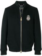 Billionaire Zipped Up Bomber Jacket - Black Gold