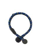 Bottega Veneta Tourmaline Cobalt Blue Intrecciato Lamb Club Bracelet