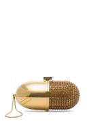 Marzook Gold Crystal-embellished Pill Clutch Bag - Yellow