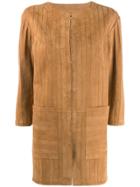 Desa 1972 Striped Coat - Brown