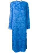 Carven Fil Coupe Dress, Women's, Size: 38, Blue, Acetate/viscose/silk