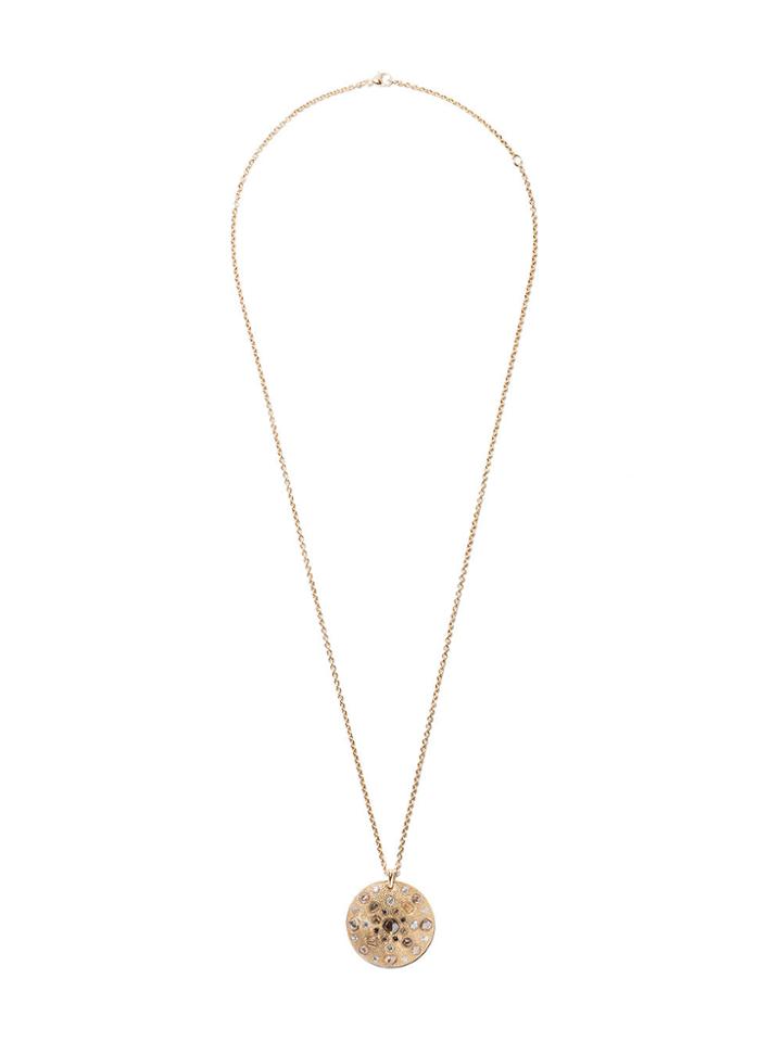 De Beers 18kt Yellow Gold Talisman 10 Small Medal Diamond Necklace -