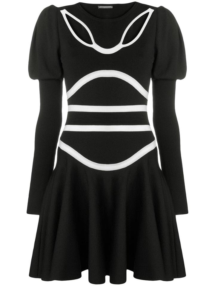Alexander Mcqueen Short Longsleeved Dress - Black