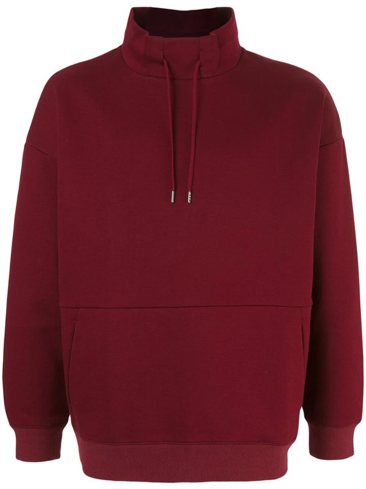 En Route Stand Up Collar Sweatshirt - Red