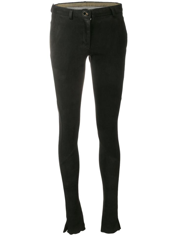 Isaac Sellam Experience Mid-rise Skinny Leather Trousers - Black