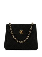 Chanel Pre-owned 85-93's Quilted Cc Chain Handbag - Black