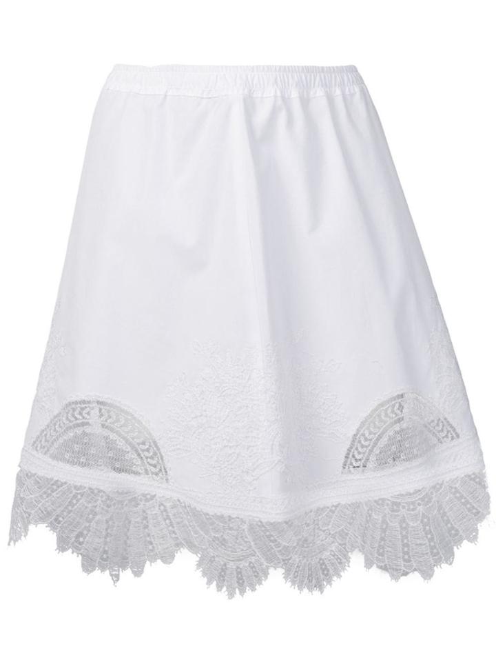 Ermanno Scervino Embroidered Midi Skirt - White