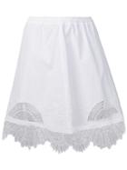 Ermanno Scervino Embroidered Midi Skirt - White