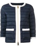 Herno Contrast Trim Quilted Jacket - Blue