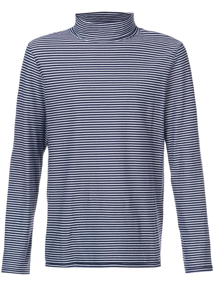 A.p.c. Striped Turtle Neck - Blue