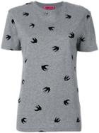 Mcq Alexander Mcqueen Swallow Print T-shirt - Grey