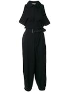 Comme Des Garçons Pre-owned Belted Sleeveless Jumpsuit - Blue