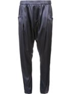 Baja East Drop Crotch Trousers, Women's, Size: 2, Grey, Triacetate/polyethylene