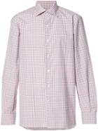 Isaia Checked Shirt, Size: 17, Blue, Cotton
