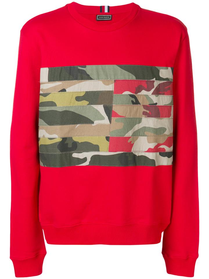 Tommy Hilfiger Camouflage Patch Sweatshirt - Red