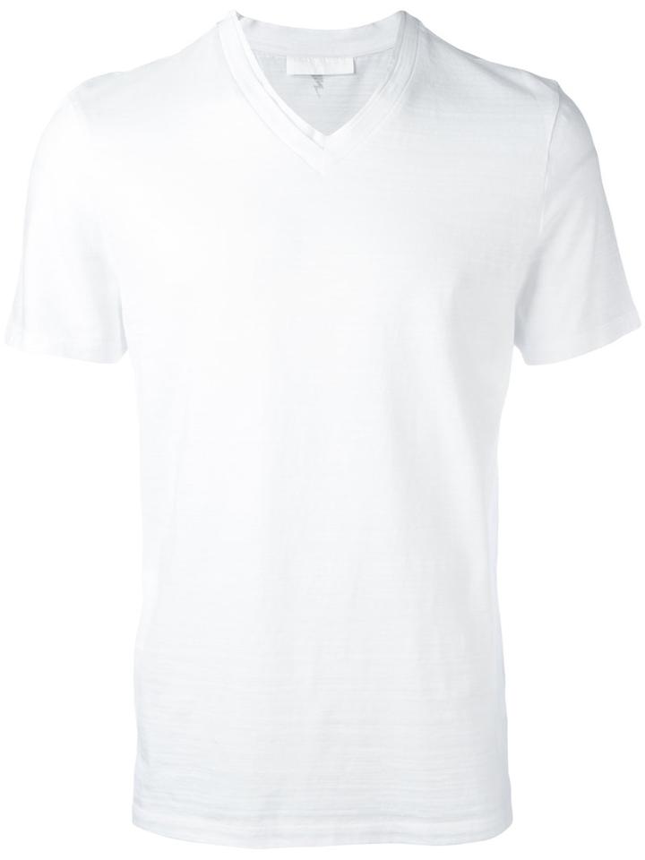 Neil Barrett - Double V-neck T-shirt - Men - Cotton - S, White, Cotton
