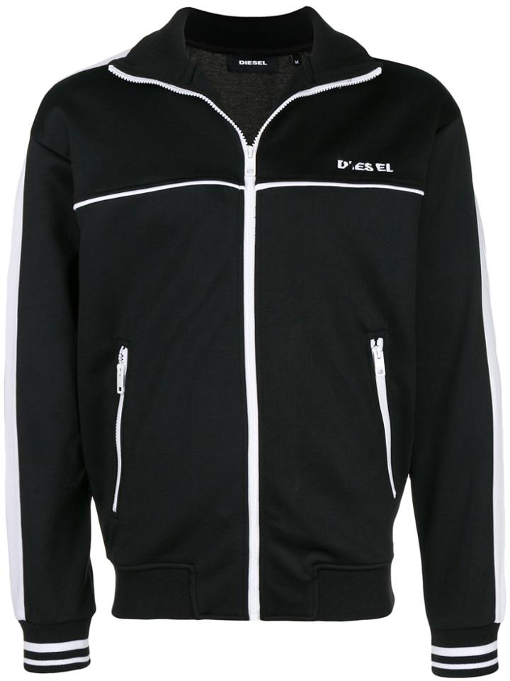 Diesel Striped Sports Jacket - Black