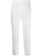 Brunello Cucinelli Cropped Trousers, Women's, Size: 40, White, Acetate/viscose/polyester