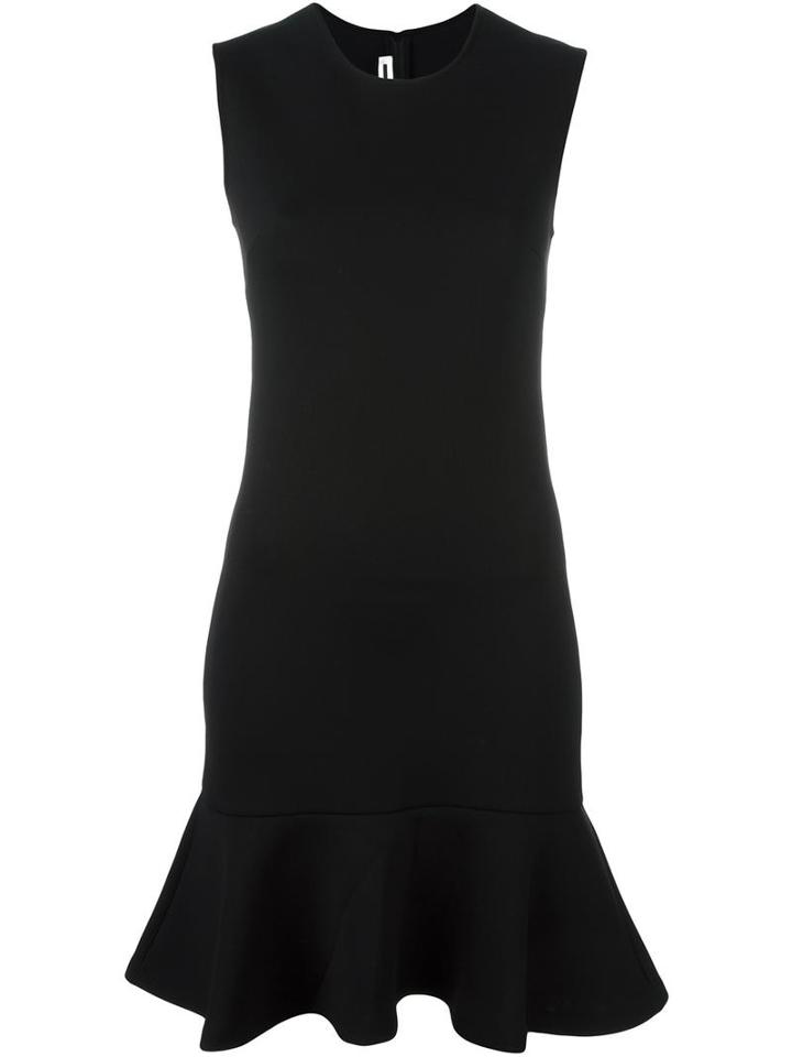 Mcq Alexander Mcqueen Peplum Hem Neoprene Dress, Women's, Size: Small, Black, Polyamide/polyester/spandex/elastane