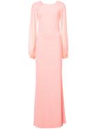 Badgley Mischka Longsleeved Gown - Pink & Purple