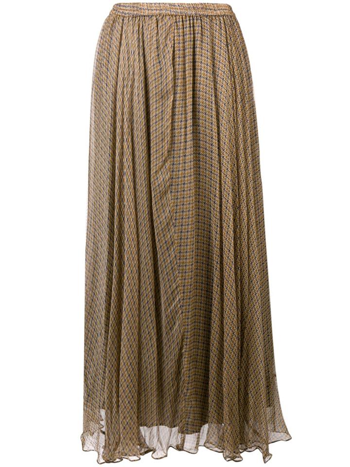 Mes Demoiselles Long Pleated Skirt - Nude & Neutrals