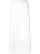 Jonathan Simkhai Buttoned Sides Wide Leg Trousers - White