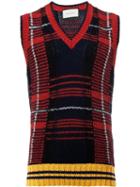Gucci Knit Tartan Vest, Men's, Size: Large, Wool/alpaca
