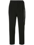 Brunello Cucinelli - Cropped Tailored Trousers - Women - Silk/polyester/acetate/brass - 44, Black, Silk/polyester/acetate/brass