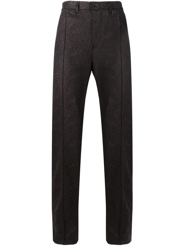 Julien David Tweed Trousers, Men's, Size: Xl, Brown, Wool