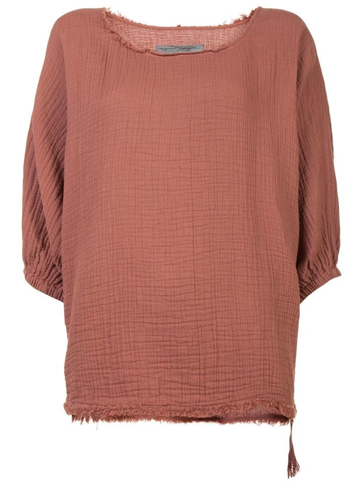 Raquel Allegra Textured Blouse - Brown