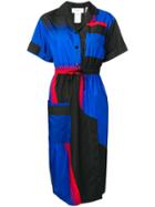 Sportmax Colour Block Midi Dress - Blue