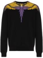 Marcelo Burlon County Of Milan Wings Print Cotton Sweatshirt - Black