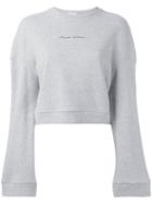 Magda Butrym - Cropped Sweatshirt - Women - Cotton - 36, Grey, Cotton