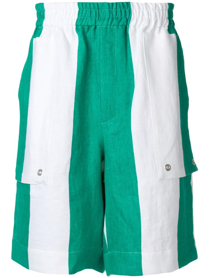 Études Striped Elasticated Waist Shorts - White