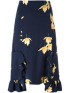 Marni Dawntreader Print Skirt, Women's, Size: 40, Blue, Viscose/silk