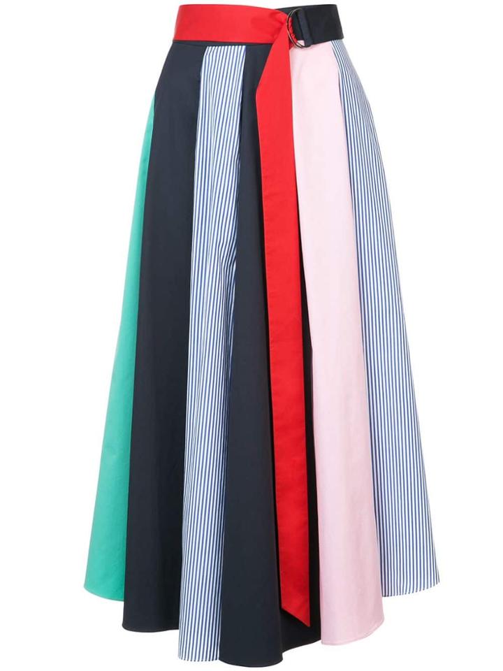 Tibi Panelled Full Skirt - Blue
